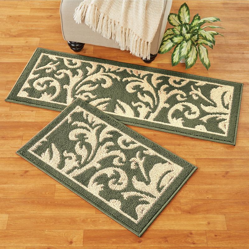 Collections Etc Jacquard Scroll Design Skid-Resistant Accent Rug, 3 of 6