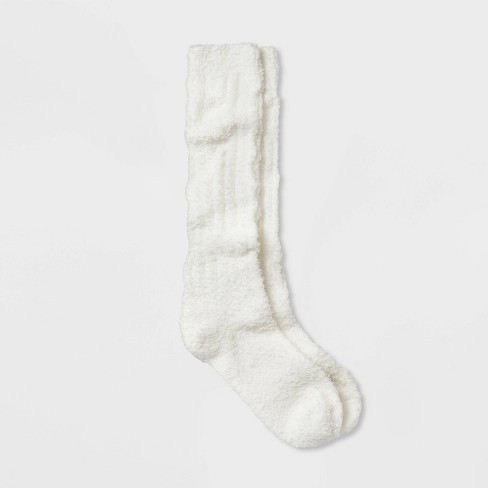 Women's Cozy Slouch Crew Socks - Universal Thread™ Ivory 4-10 : Target