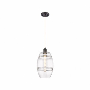 Vaz - 1 Light Cord Hung Mini Pendant In Industrial Style-9.88 Inches Tall and 8 Inches Wide - 1 of 1