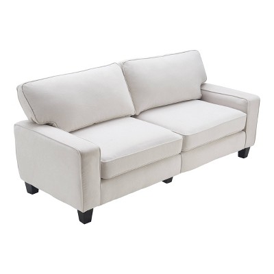 Creamy Comfort Recliner with Wood Accents and Removable Cushions