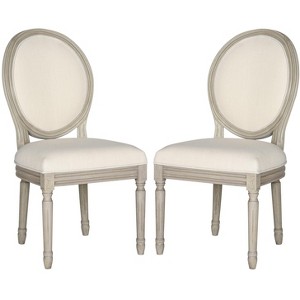 Holloway 19" H French Brasserie Oval Side Chair (Set of 2) - FOX6228 - Safavieh Couture - 1 of 4