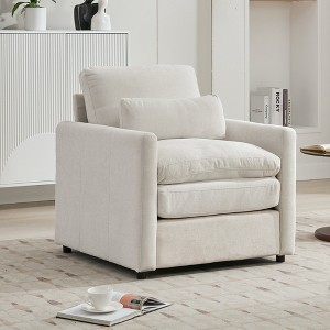 Runesay Oversized Comfy Cloud Sofa Double Cushion Single Sofa with Plush Cushion - 1 of 4