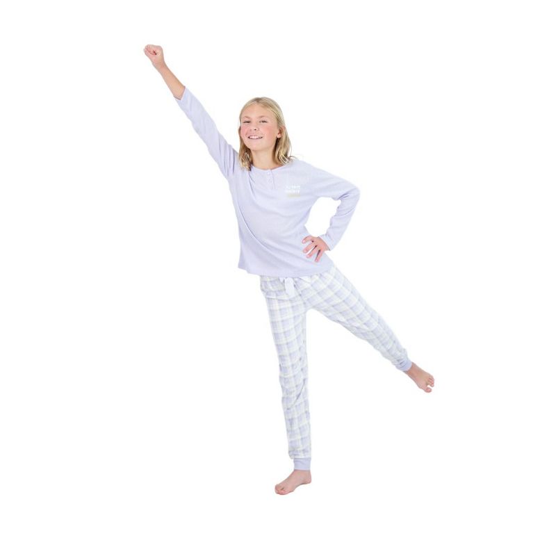 Sleep On It Girls 2-Piece Fleece Pajama Set, 4 of 9