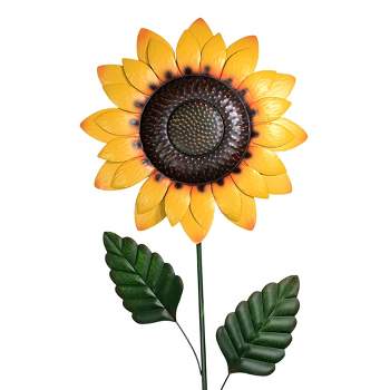 Direct International Home & Garden Large Golden Yellow Sunflower  -  One Stake 72.0 Inches -  Stake Fall Yard Decor  -  31823052  -  Metal  -  Yellow