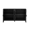 NicBex 4-Door Storage Cabinet, Adjustable Shelves Sideboard Buffet Cabinet with Storage Stunning Water Wave Door for Kitchen, Living Room, Corridor - 2 of 4