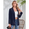 Coolmee Women's Blazer Long Sleeve Open Front Casual Single Breasted Office Blazer with Pockets - 4 of 4