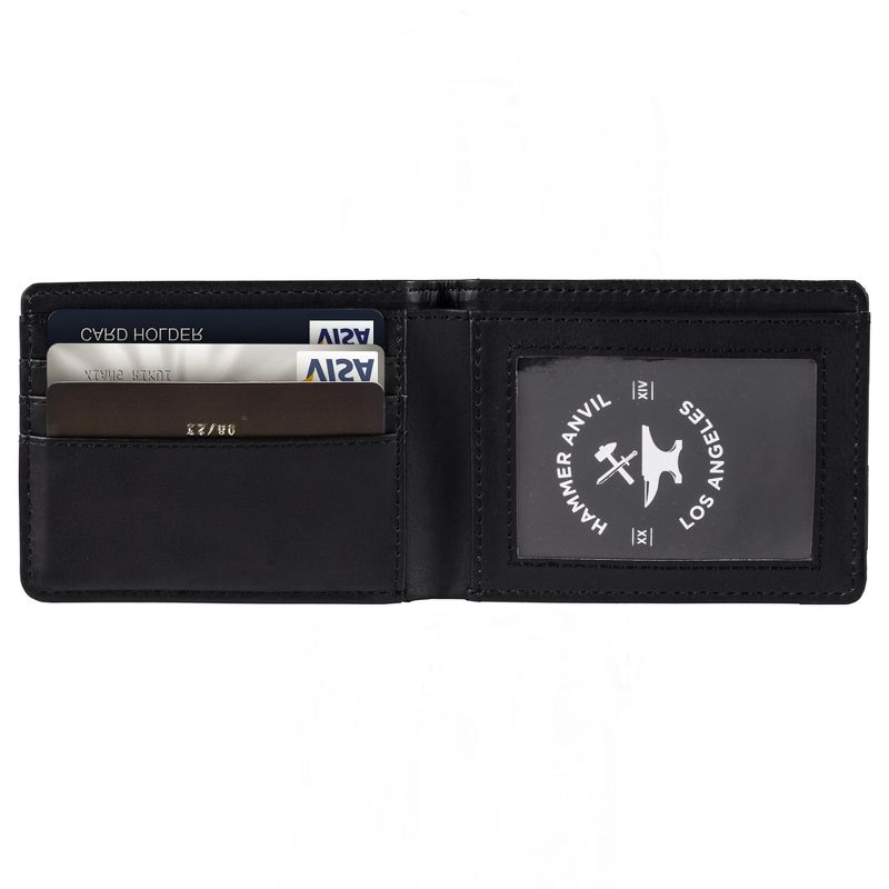 Hammer Anvil Mens Slimfold Wallet RFID Safe Thin Bifold Front Pocket Wallet, 2 of 6