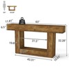 CIPACHO Vintage Brown 63 Inch Farmhouse Console Table 2-Tier U-Base Wood Sofa Table for Entryway - 2 of 4