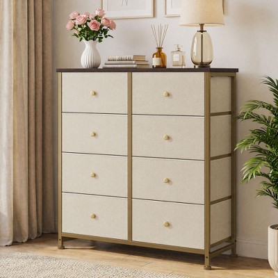 JIONJOY 8-Drawer Fabric Dresser for Bedroom Tall Vertical Storage
