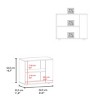 FURNIinspire Coffee Tables Side Table, End Table, Living Room Tables, Sofa Table With 2 Shelves For Living Room, Bedroom, Black, 11.8"*23.6"*19.7" - 3 of 4
