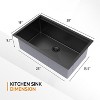 winado 30 Inch Stainless Steel Undermount Integrated Ledge Multifunctional Workstation Sink Set In Black - 2 of 4