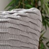 Noela Knit Pillow - Light Grey - 20"X20" - Safavieh - 3 of 4