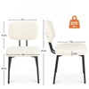 Fontoi Dining Chairs, Mid-Century Modern Dining Chairs Set of 2 with Rattan Backrest and Metal Frame for Kitchen Living Room, White, 21.3"*19.3"*31.1" - 2 of 4
