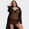 Women's Lace Trim Satin Pajama Tank Top - Auden™ - 3 of 3