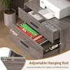 Tangkula File Cabinet w/ Charging Station 3-Tier Open Shelves & Large Drawer Compatible Grey - 4 of 4