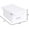 Bigso Karin Collapsible Photo Storage Box with Lid – Label Frame – No-Tool Assembly – Decorative - 2 of 4