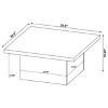 Kumasinova 35.5" Mango Square Coffee Table,Rustic Natural Wood Grain End Table,Side Table and Center Table for Living Room Furniture - 3 of 4