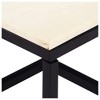vidaXL Coffee Table White 15.7"x15.7"x13.8" Real Stone with Marble Texture - 3 of 4