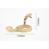 Collectible Wildlife Gifts | Cobra Toy, King, Snake, Reptiles,  Realistic Rubber Figure, Model, Animal, Hand Painted Figurines,   3"   CH061 BB79 - 2 of 4