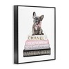 Stupell Industries French Bulldog Pink Fashion Books Framed Giclee Art, Black, 11" x 14" - 2 of 4