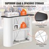 VEVOR Portable Tradeshow Podium Table, Display Exhibition Counter Stand Booth Fair with Wall,Foldable Promotion Retail Bar Table Pop Up Podium,White - 4 of 4