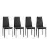 NicBex Set of 4 Modern PU Leather Dining Chairs, Silver Chrome Legs, Comfortable Upholstered Kitchen Side Chairs for Dining Table - 2 of 4
