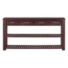 Stylish Entryway Console Table with 4 Drawers and 2 Shelves Suitable for Entryways Living Rooms. - 2 of 3