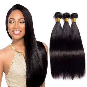Jessie's Wig 8-30 Inch Normal Grade B Straight Human Hair Bundles 95g  Straight #1b Natural Black 1Pcs/Pack - 1 of 4