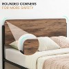 Queen Bed Frame w/Walnut Headboard & Footboard - Heavy Duty Metal Platform, 12.6" Storage, No Box Spring Needed, Easy Assembly - 4 of 4