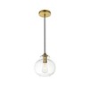 Elegant Lighting Destry 1 Light Chrome Pendant With Clear Glass - 3 of 4