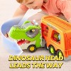 Joyfy Dinosaur Truck Toys, Carrier Truck Toys with 6 Rubber Car Vehicles, Easter Christmas Birthday Gift for Kids Toddlers 2 3 4 5 6 Years Old - 3 of 4