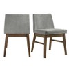 Wynden Standard Height Dining Side Chair Set Gray/Walnut - Picket House Furnishings: MDF & Rubberwood, Polyester Upholstery - 2 of 4