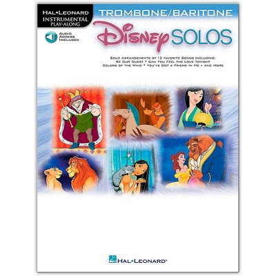 Hal Leonard Play-Along Disney Solos Book for Trombone/Baritone (Book/Audio Online)