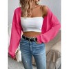 BLUEMING Womens Cardigan Shrugs Long Sleeve Knit Pleated Cropped Bolero Shrug Open Front Casual Tops - 4 of 4
