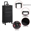 Yaheetech 3 In 1 Aluminum Cosmetic Case Professional Makeup Train Case ...