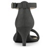 Allegra K Women's Round Open Toe Ankle Buckle Strap Kitten Heel Sandals - 3 of 4