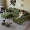VASIP 107" U-Shaped Modern Minimalist Cloud Sectional Sofa - Plush Corduroy with 1 Ottoman, Deep Seat, Living Room, No Assembly - 4 of 4