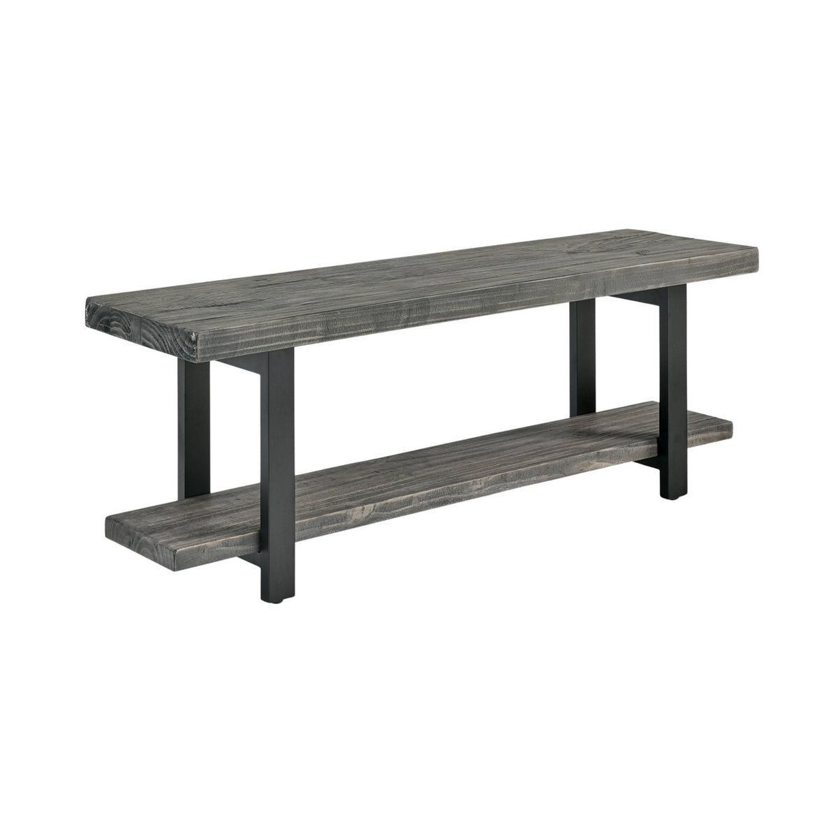 Pomona Metal and Wood Bench Slate Gray - Alaterre Furniture - thumbnail 9