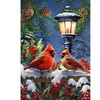 Briarwood Lane Winter House Flag 40x28 For Outdoor Winter Glow Cardinals For Winter House Flag - 3 of 4