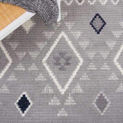 Marrakesh Gray and Light Gray 8' x 10' Wool Area Rug