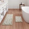MAYEERTY 24"x60" Oversized Floral Pattern Cotton Tufted Bath Rug - 2 of 4