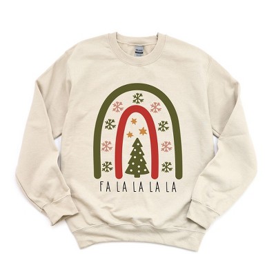 Simply Sage Market Women's Graphic Sweatshirt Boho Fa La La Rainbow