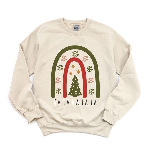 Simply Sage Market Women's Graphic Sweatshirt Boho Fa La La Rainbow - 1 of 4