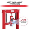 Hydraulic Shop Press, Garage Floor Press - 12 Ton H-Frame Adjustable Heavy Duty with Plates for Bending, Straightening, Bearings/U-Joints - 2 of 4