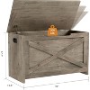 Acekool 30" Storage Chest Bench with Safety Hinge, Wooden Toy Box Organizer for Bedroom or Entryway - 3 of 4