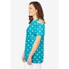Woman Within Plus Size Short-Sleeve Cold-Shoulder Tee - 4 of 4