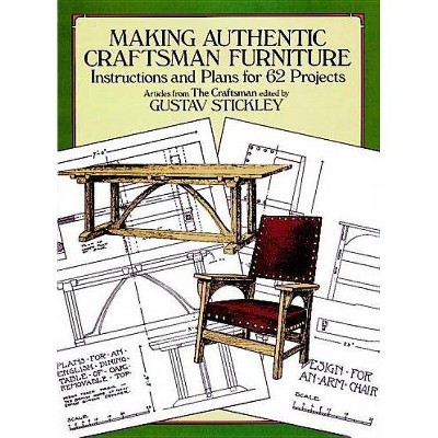 Making Authentic Craftsman Furniture - (Dover Woodworking) by  Gustav Stickley (Paperback)