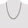 Black Bow Jewelry Men's 7mm, Sterling Silver Antiqued Beveled Cable Chain Necklace - 2 of 4
