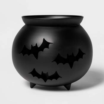 Porch Planter Metal Cauldron Black Halloween Decorative Prop - Hyde & EEK! Boutique™
