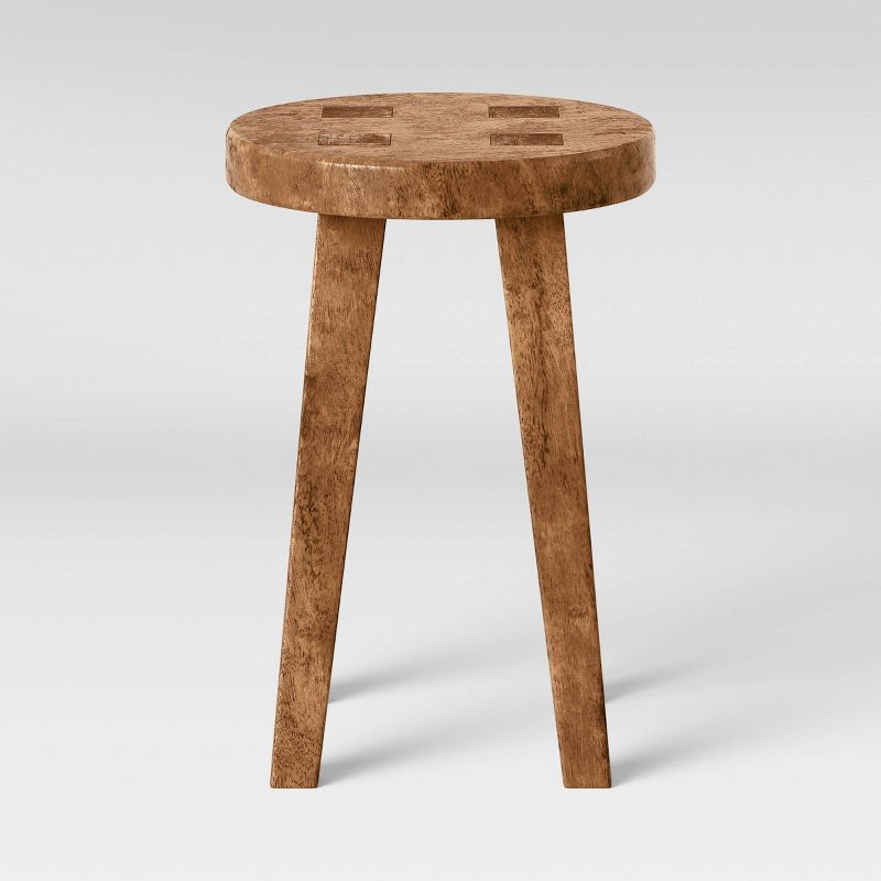 Woodland Carved Wood Accent Table Brown - Threshold&#153;, 1 of 14